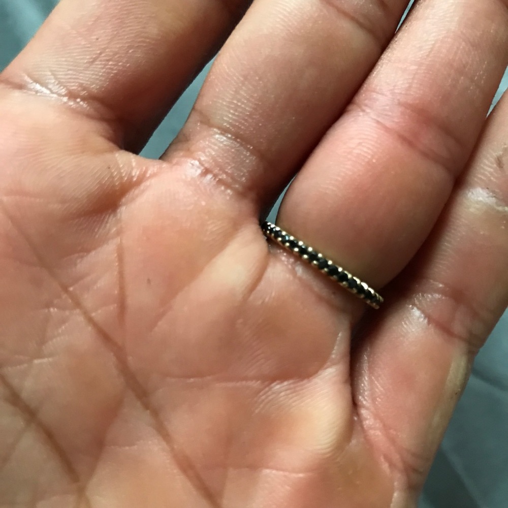 Black Diamond Micro Pave in 14K Yellow Gold - Picture 7 of 8